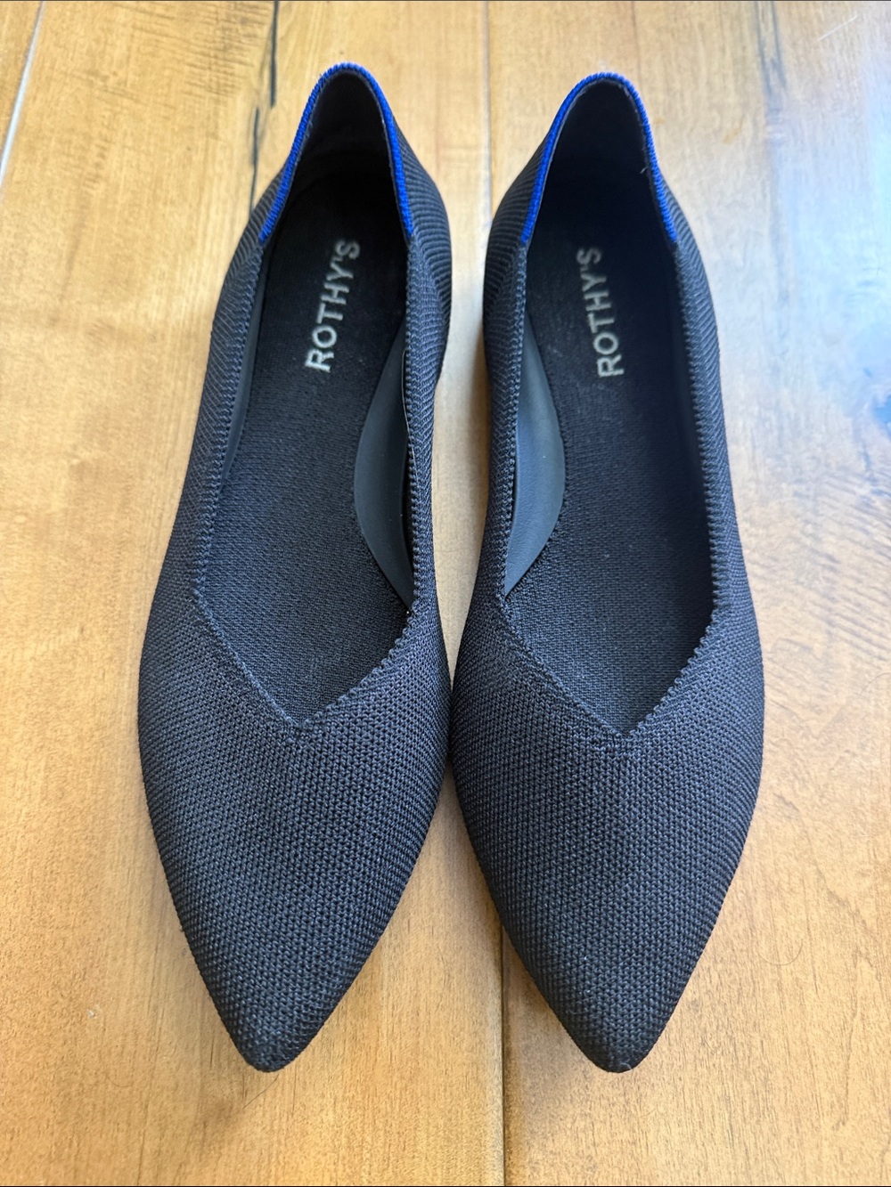 Rothy's Black Point 2 Knit Ballet Flats- 9